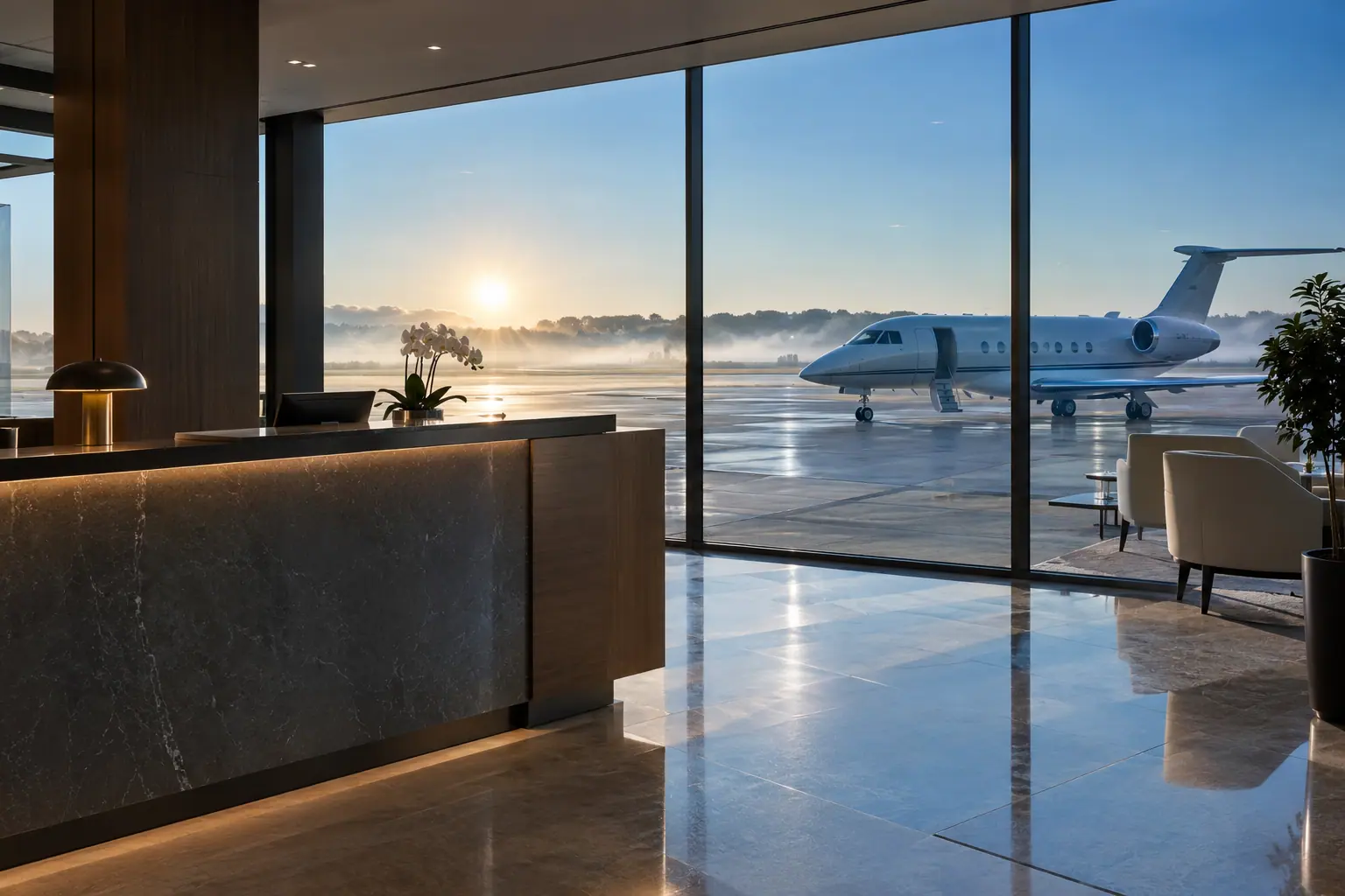Private terminal front desk